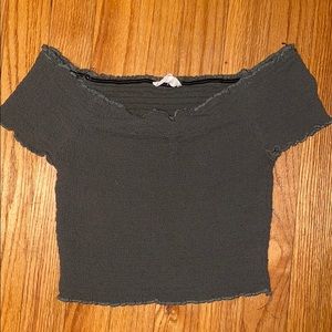 Scrunch Crop Top Off The Shoulder